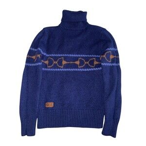 Kelso Wool Turtleneck Sweater Equestrian Horse Bit Women's XS Equine Inspiration